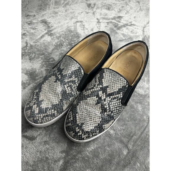 Vionic Shoes - Vionic Sneaker Leather Snake Print Black Slip‎ On Casual Classy Comfort Size 8